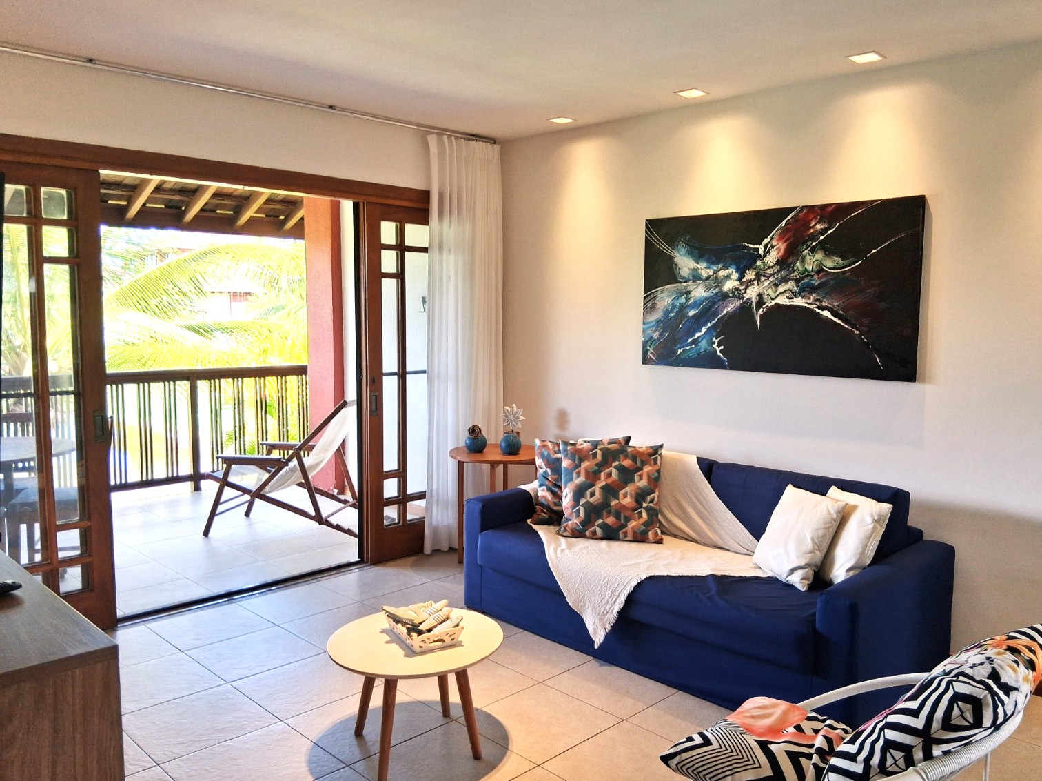 Sala de estar do Village Furstberger em Praia do Forte